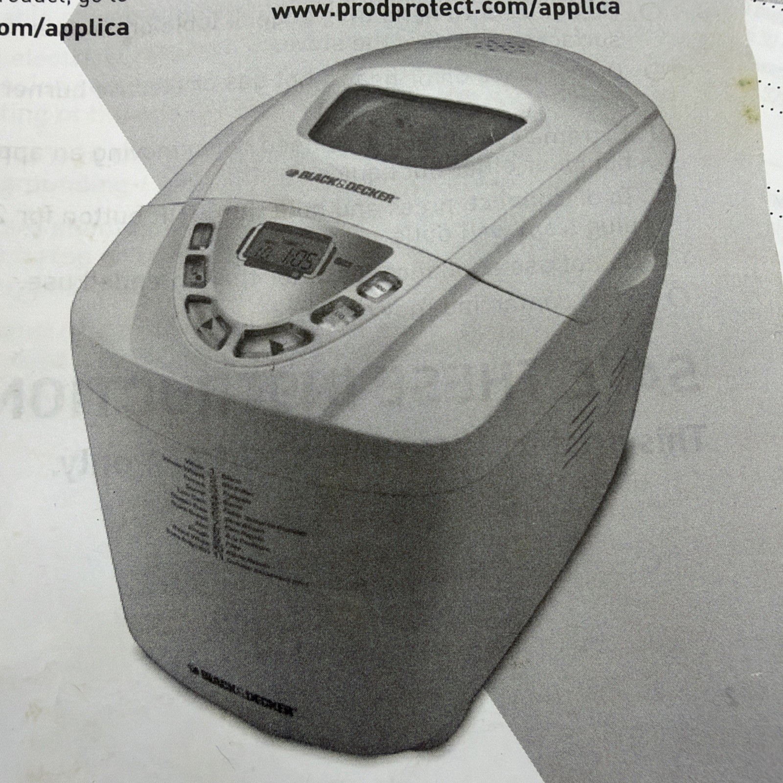 BLACK & DECKER ALL IN ONE 3lb BREADMAKER # B6000C OPERATING MANUAL +RECIPES