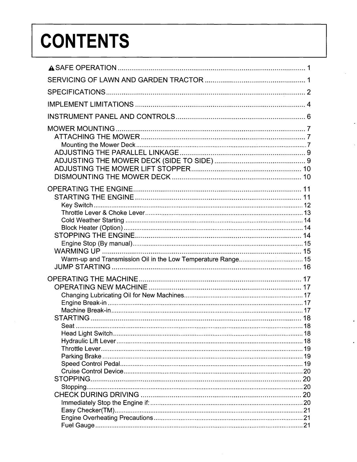 KUBOTA GR2000 GR2100 LAWN TRACTOR OPERATORS MANUAL BINDER – TOUGH FRONT & BACK