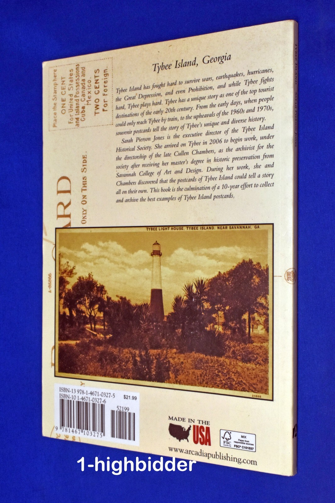 SIGNED! Tybee Island Georgia History in Photo Postcards Sarah Pierson Jones