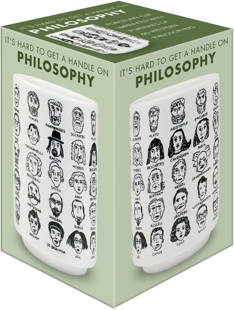 It’S Hard to Get a Handle on Philosophy – Porcelain Handleless Tea Cup Featuring