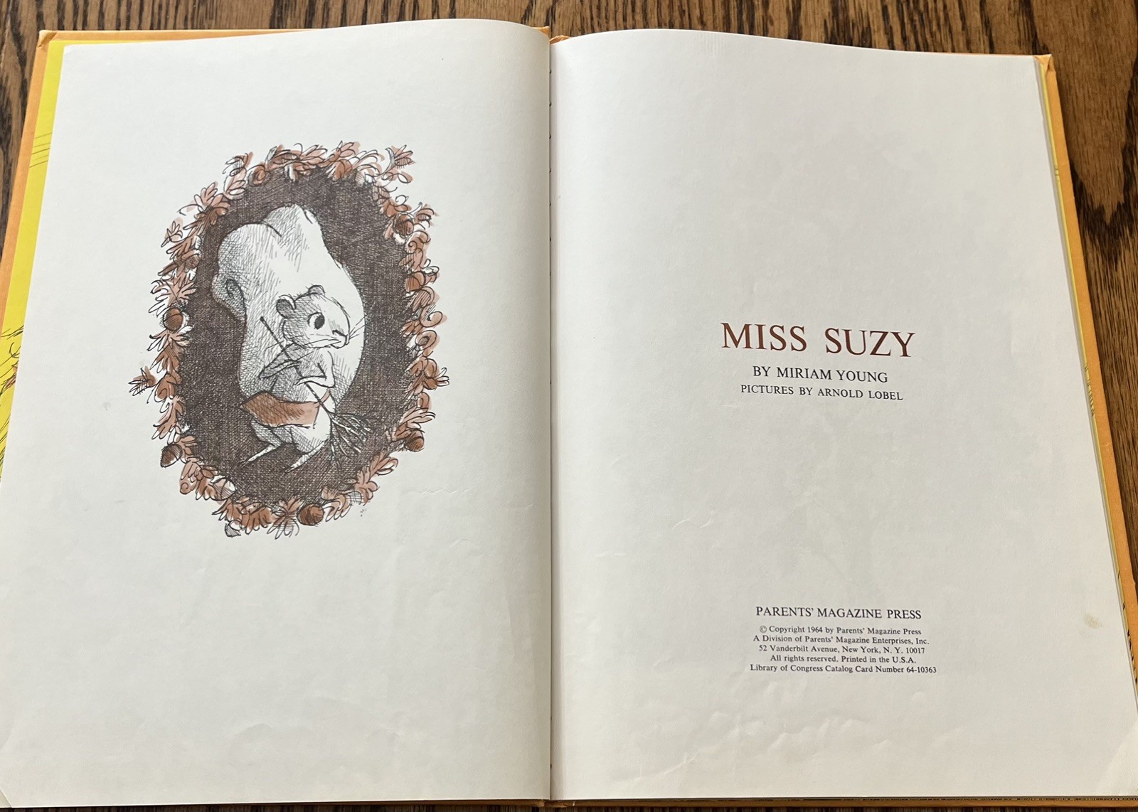 MISS SUZY : by Miriam Young : illus Arnold Lobel : squirrel : vintage