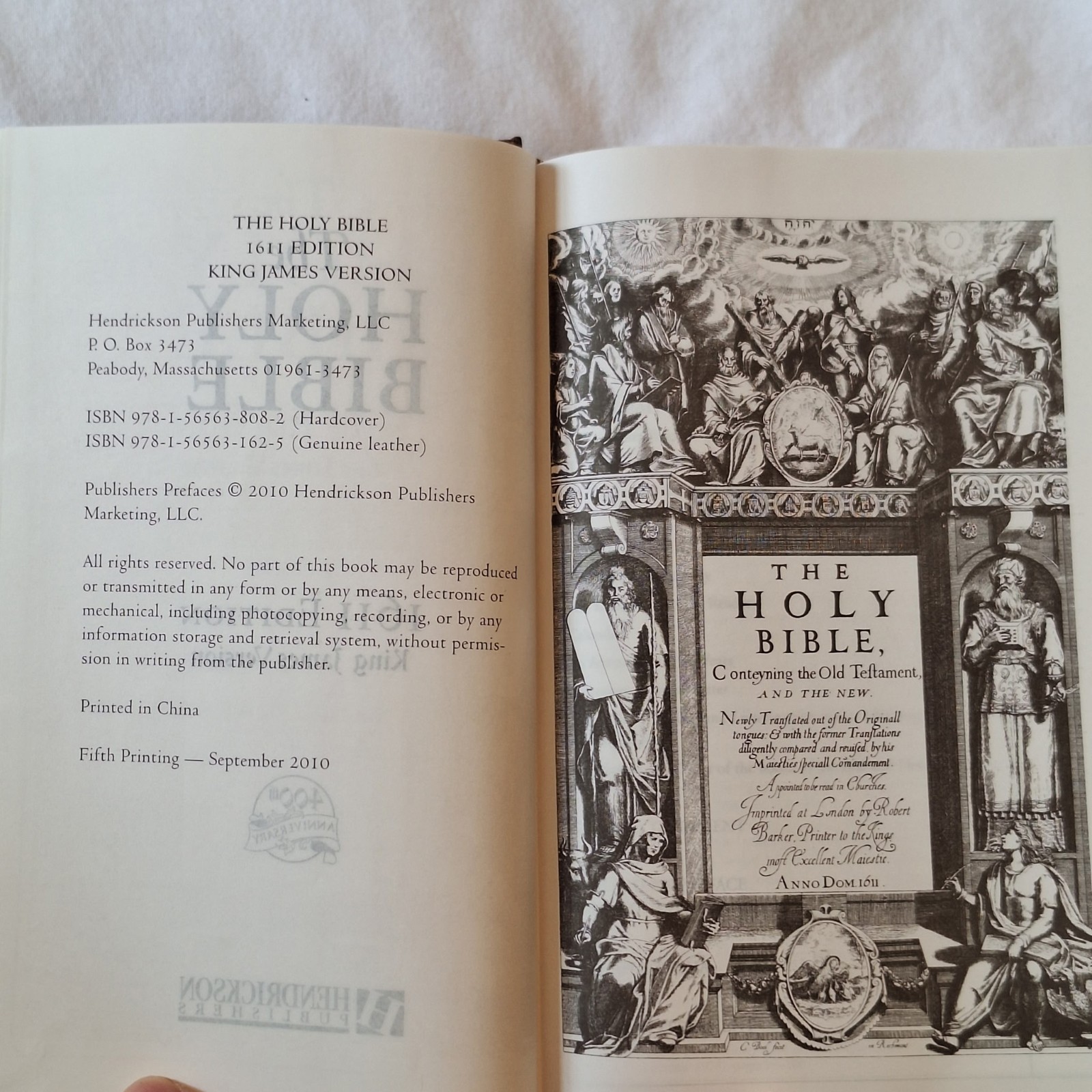 Holy Bible: King James Version Hardcover 400th Anniversary 1611 Ed New