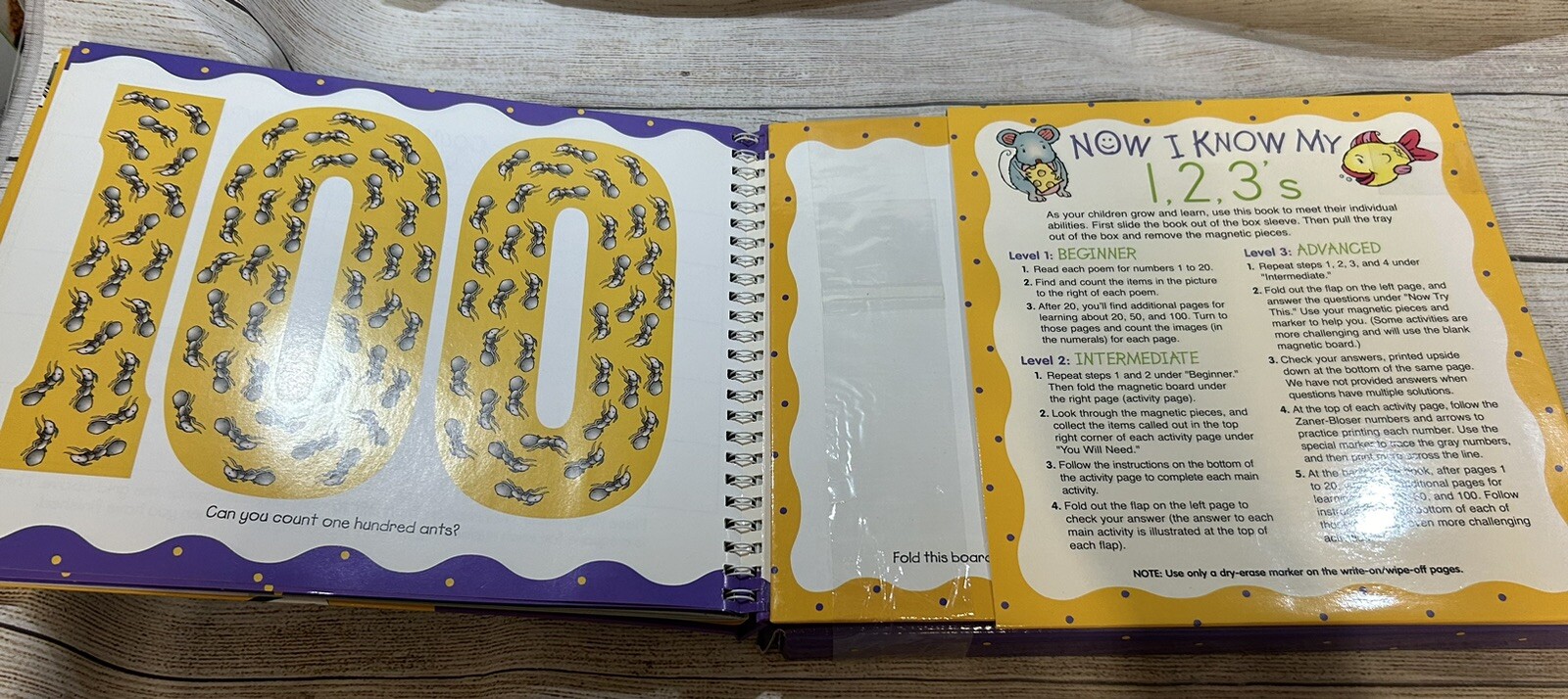Now I Know My 1,2,3’s Spiral Bound Count Match Add Workbook Set Nora Gaydos TbB7