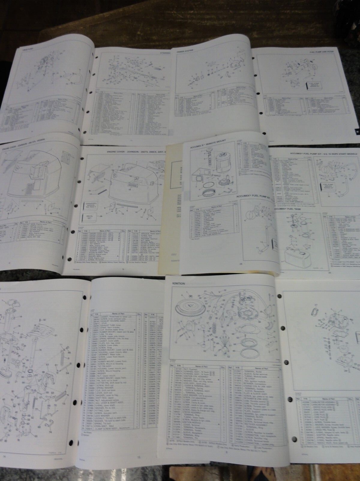 28 Evinrude Johnson Outboards Service Final Edition Parts Catalogs Lg Lot 1992