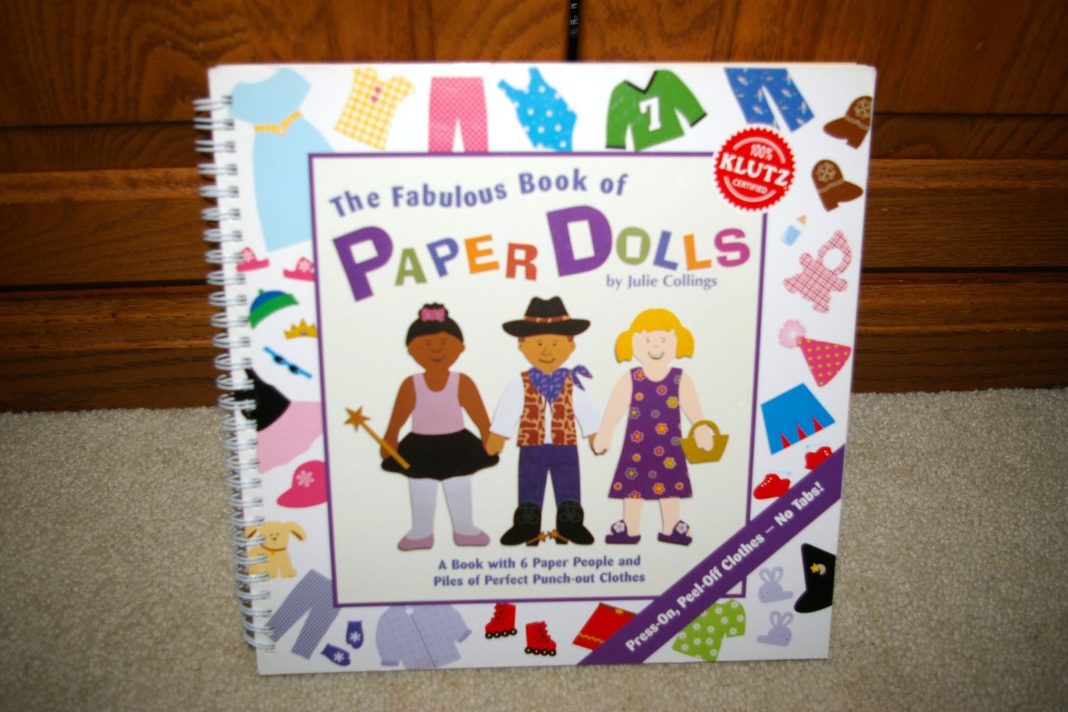 THE FABULOUS BOOK OF PAPER DOLLS by Julie Collings A Klutz Book Spiral BRAND NEW