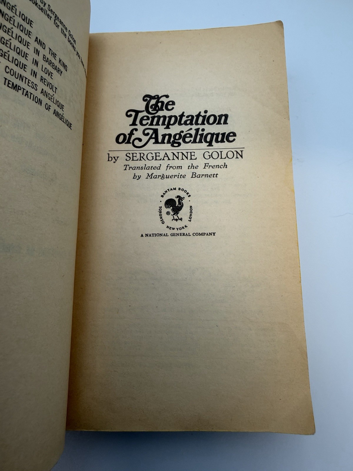 Vintage ANGELIQUE By Sergeanne Golon, The King, Temptation, 2 Paperbacks 1971
