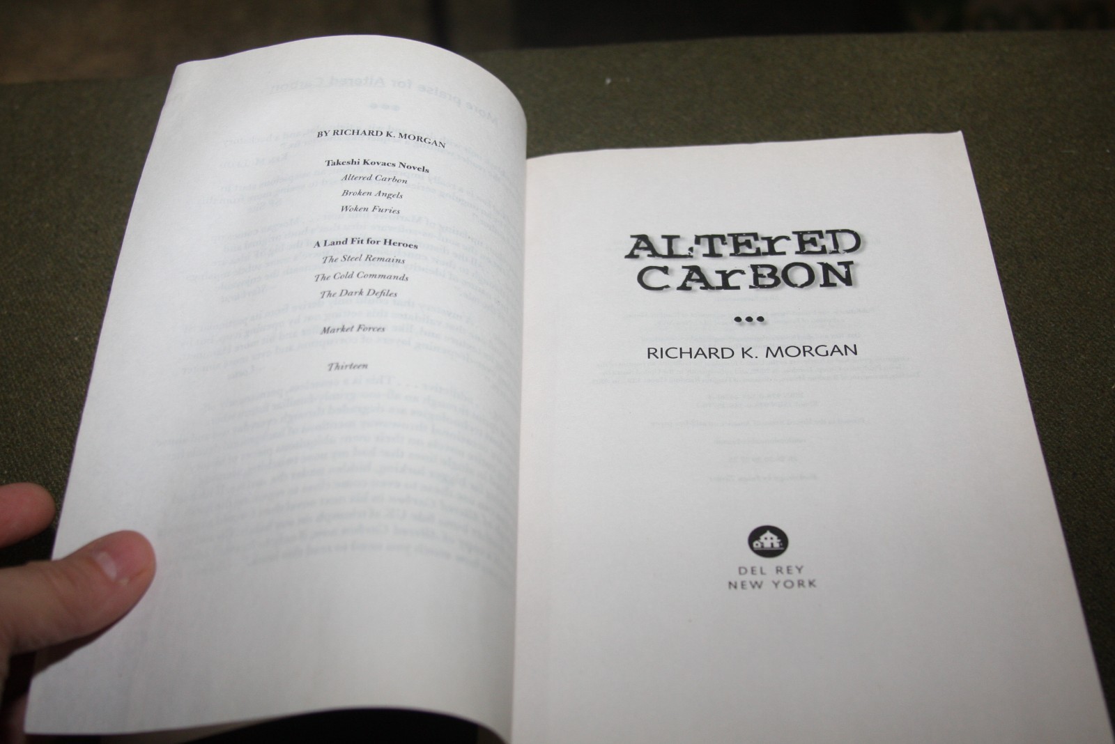 Altered Carbon by Richard K. Morgan 2017 TPB 25th Printing Del Rey SF