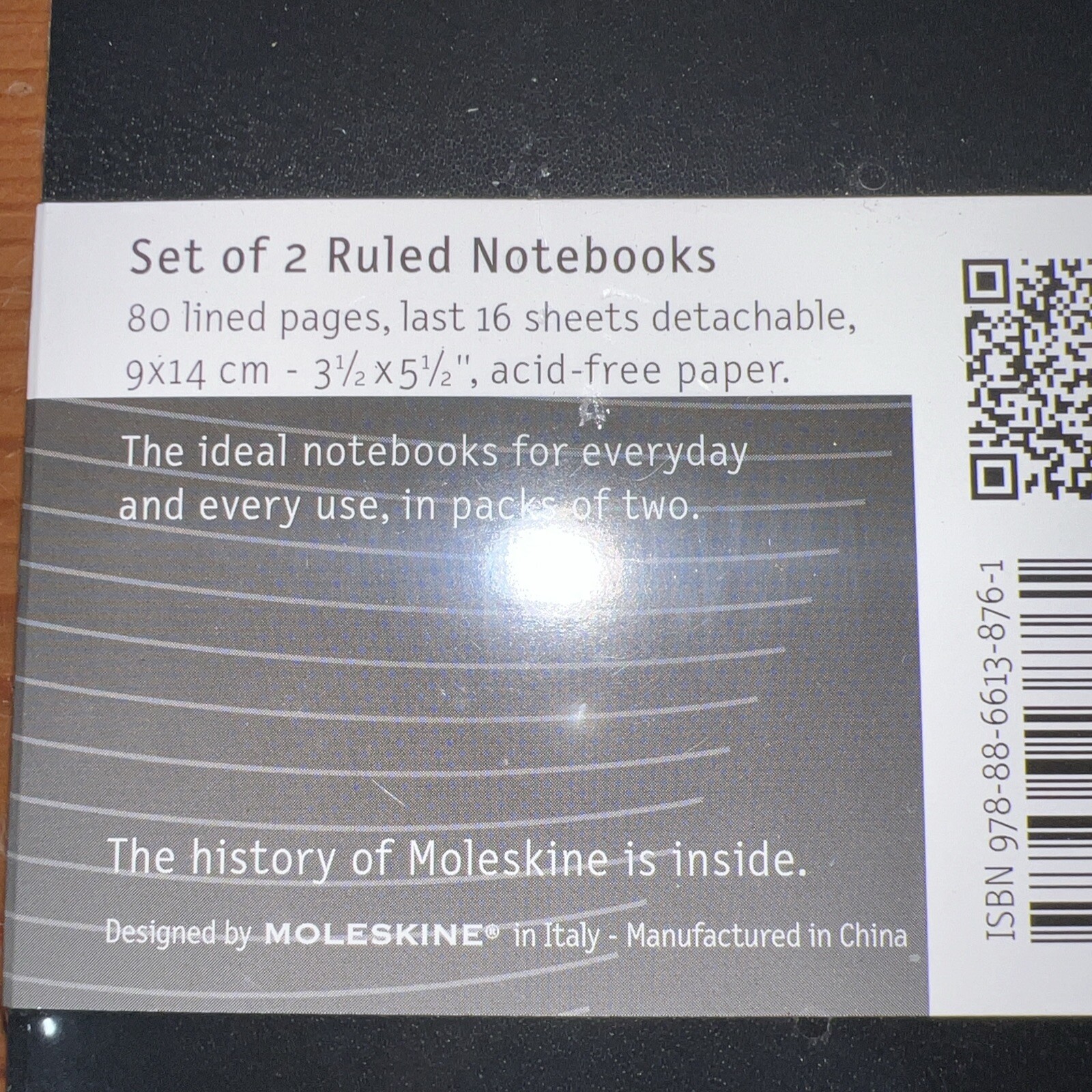 Moleskine Volant Legendary Notebooks Set Of 2 Black 9x14cm
