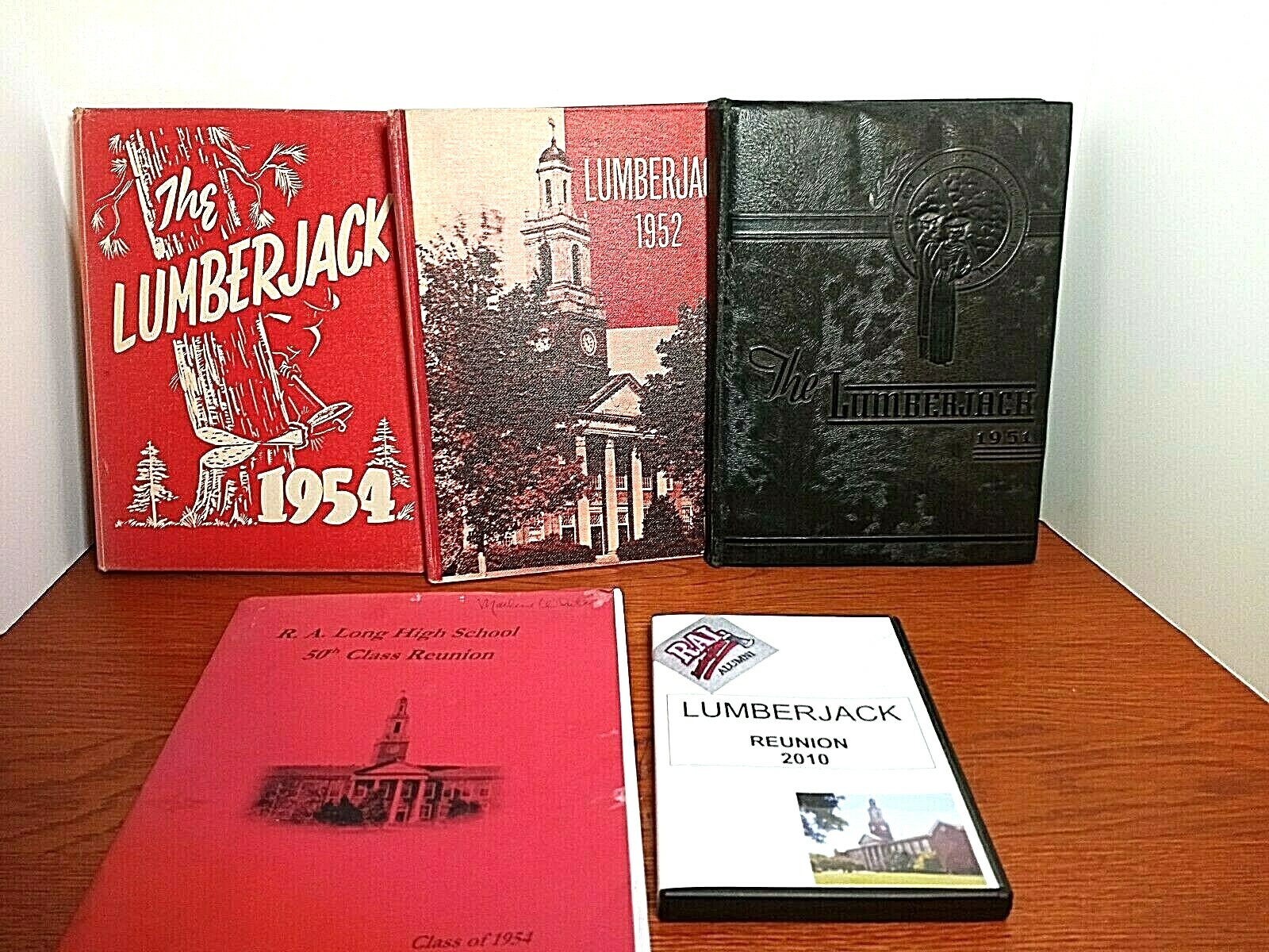 R.A. Long HS Longview WA 3 Lumberjack Yearbooks 1951 52 54 Bill Marlene White