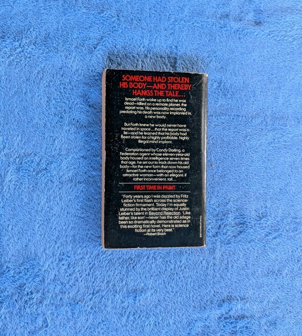 BEYOND REJECTION Justin Leiber Paperback Book 1980 Sci-fi