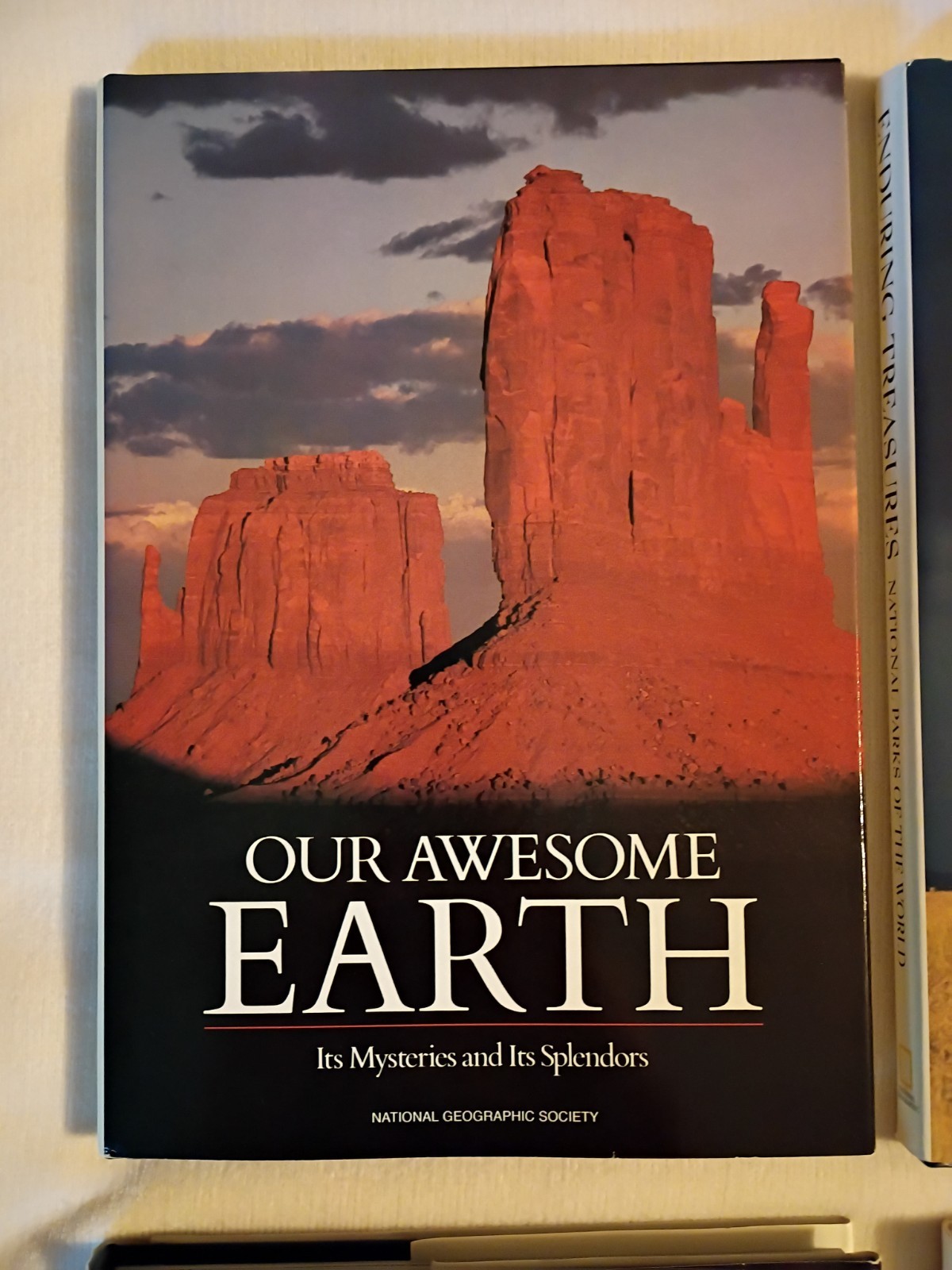 Lot of 4 National Geographic Society Books- Earth World National Parks HC W DJ