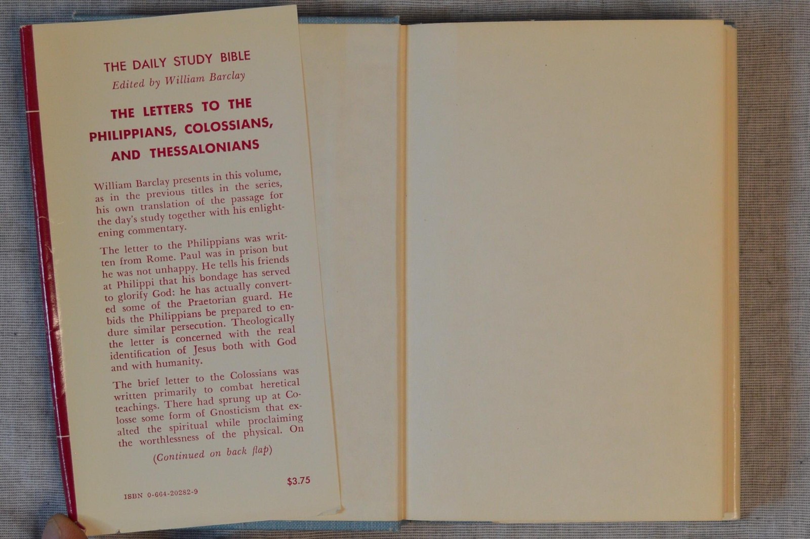 The Letters To Philippians Colossians And Thessalonians William Barclay DSB 1959
