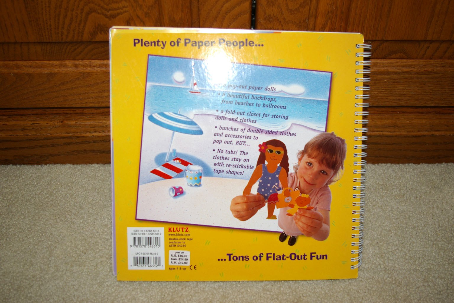 THE FABULOUS BOOK OF PAPER DOLLS by Julie Collings A Klutz Book Spiral BRAND NEW
