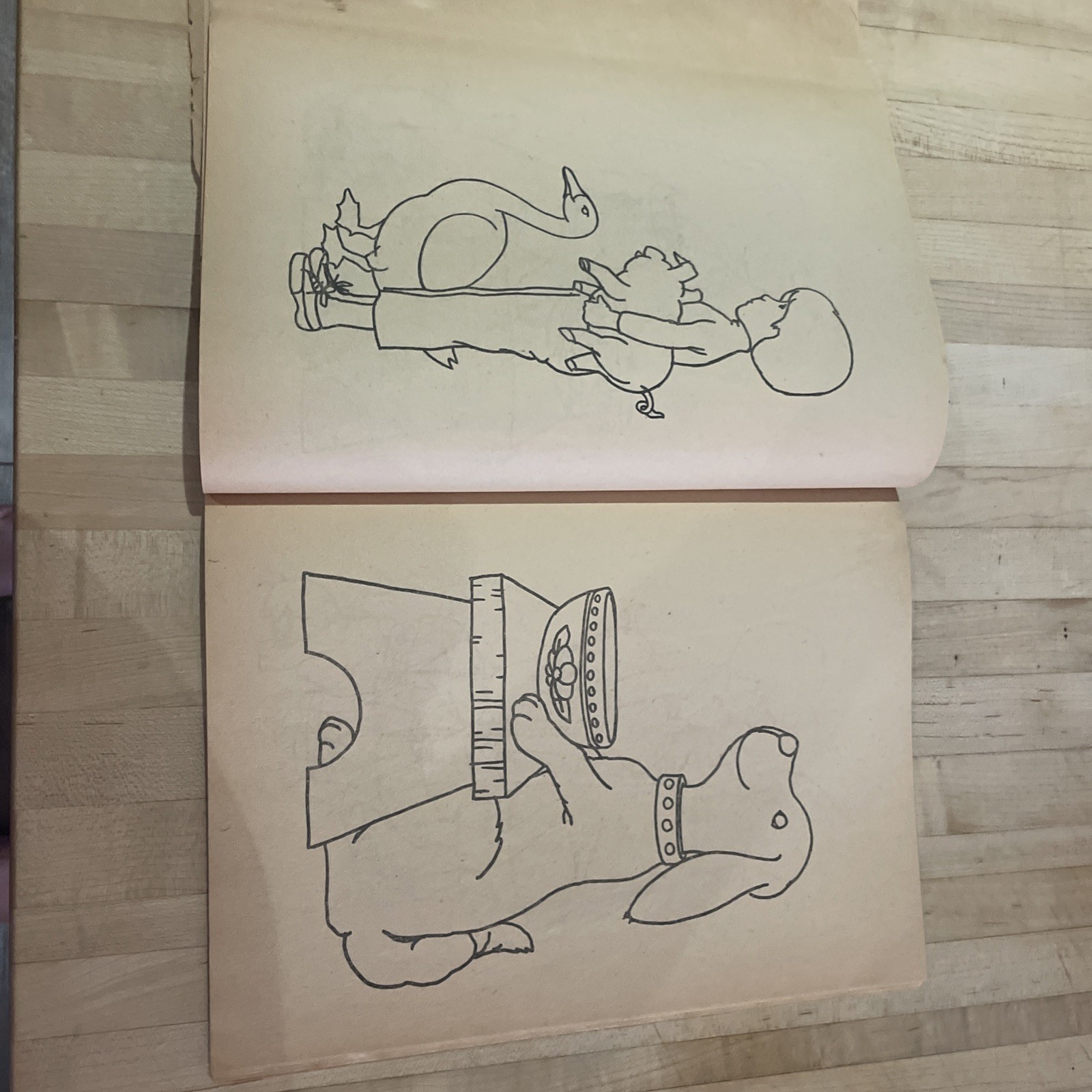 Holly Hobbie Nature Friend Coloring Book Vtg Aged Pages 1976 Slightly Distressed
