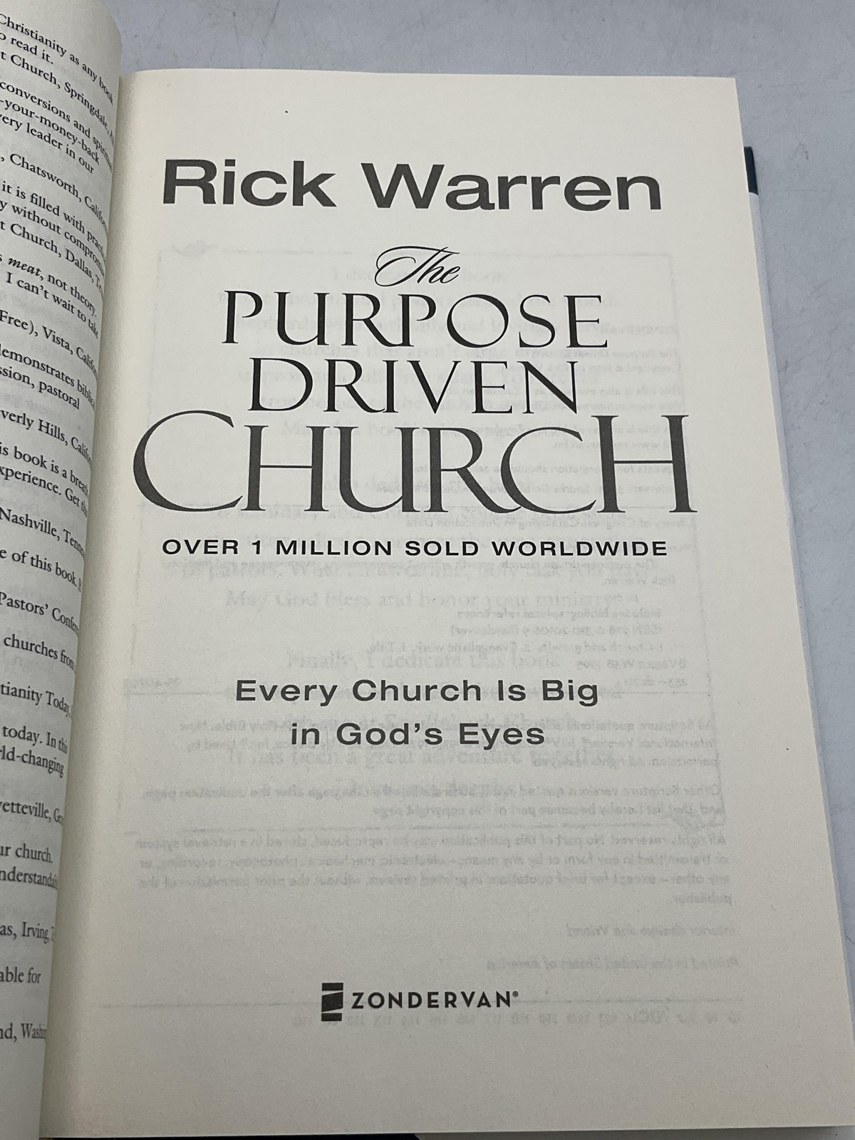 Rick Warren 3-Book Set The Purpose Driven Church, Life, Open Doors HC USA