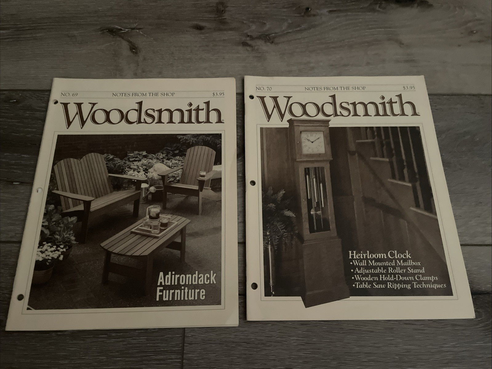 VINTAGE LOT OF 15 ISSUES WOODSMITH NOTES FROM THE SHOP WOODWORKING #61-75