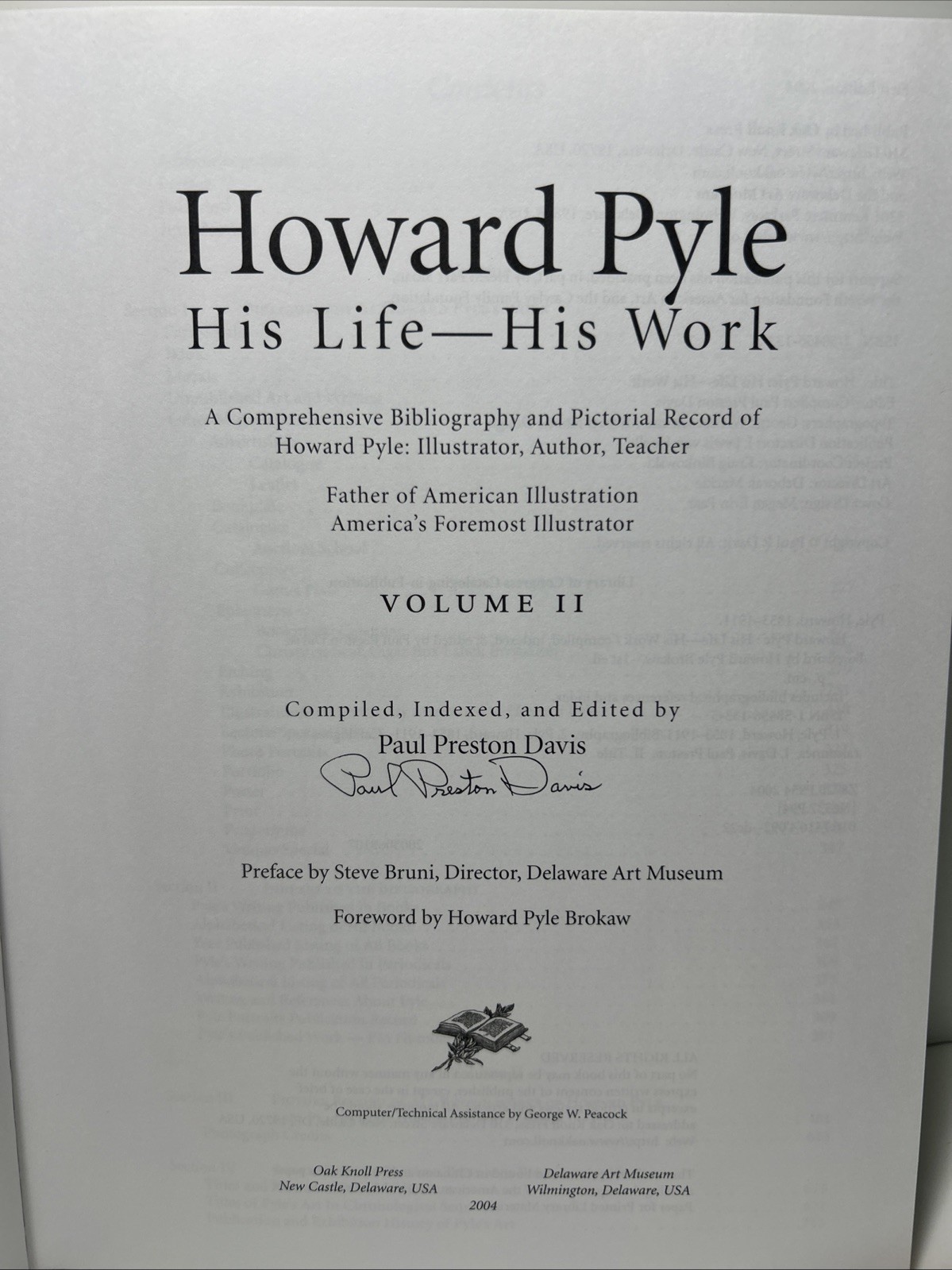 HOWARD PYLE His Life-His Works Volume 2 by Paul Preston Davis Hardcover Book