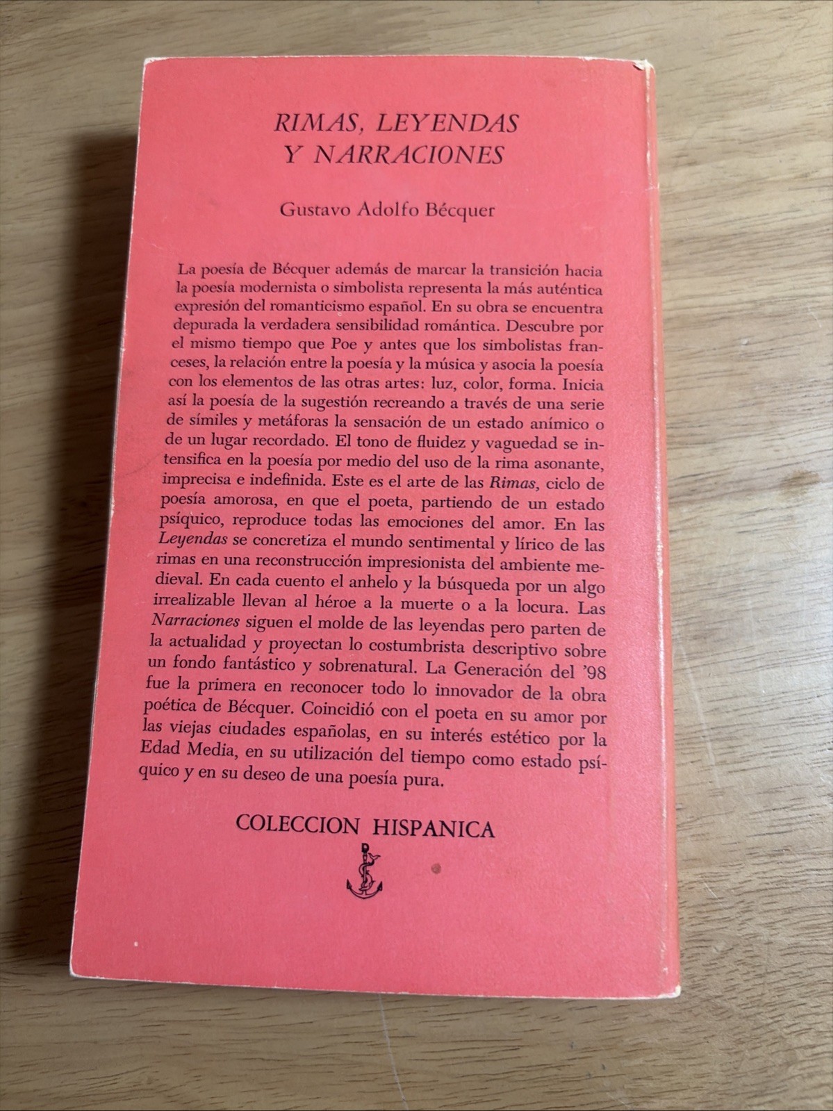 Rimas Leyendas y Narraciones Gustavo Adolfo Becquer 1961 Doubleday Spanish Good+