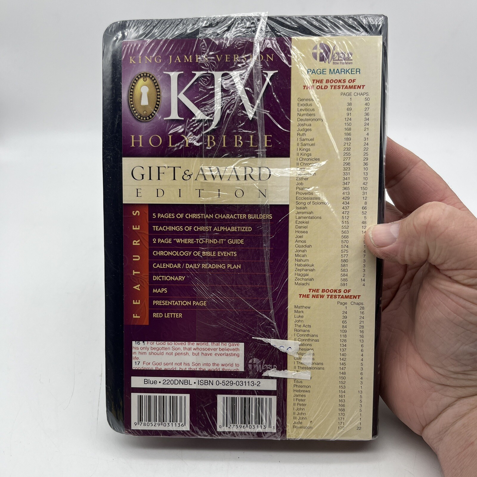 KJV Gift and Award Bible – Imitation Leather By Thomas Nelson Navy With Silver