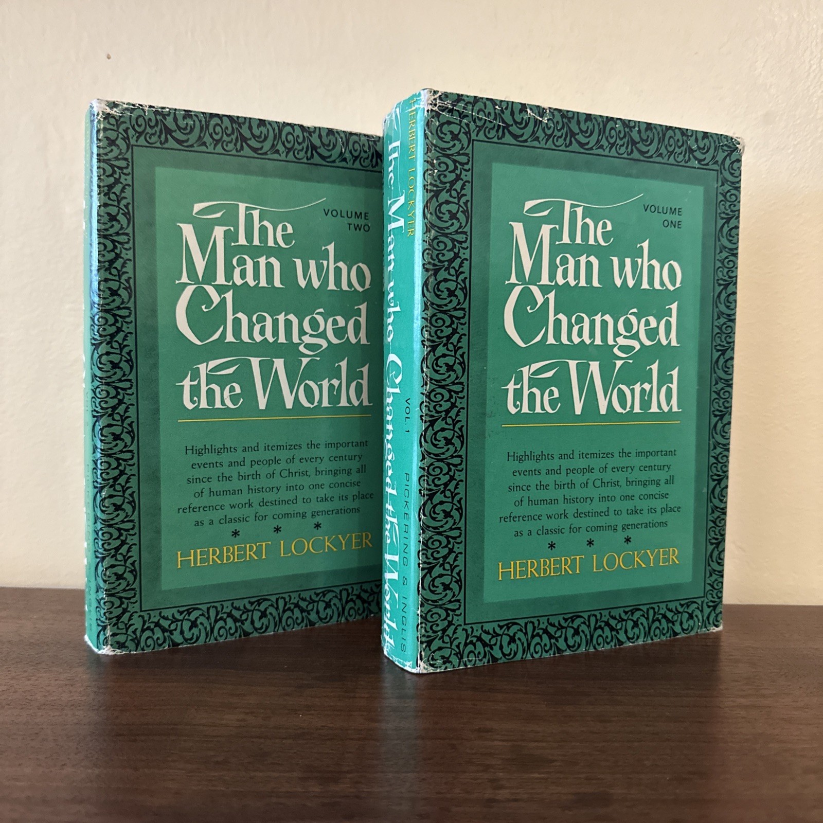 “The Man Who Changed the World” 2 Volume Set By Herbert Lockyer 1966