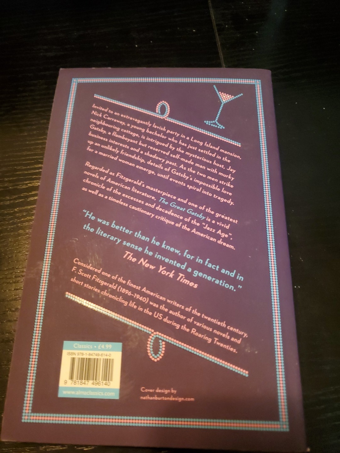 The Great Gatsby by F. Scott Fitzgerald (2016, Paperback, 210 pages)