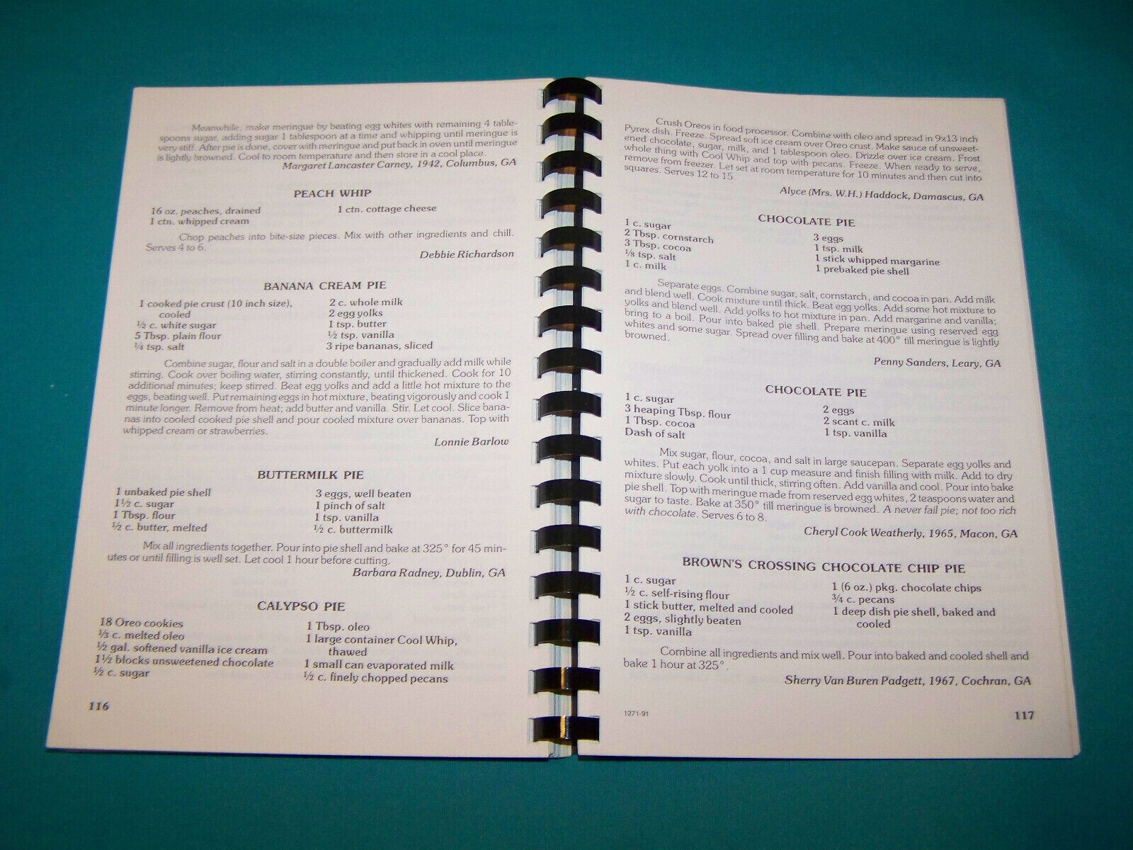 Middle Georgia College Cookbook 1991 Cochran, GA Georgia