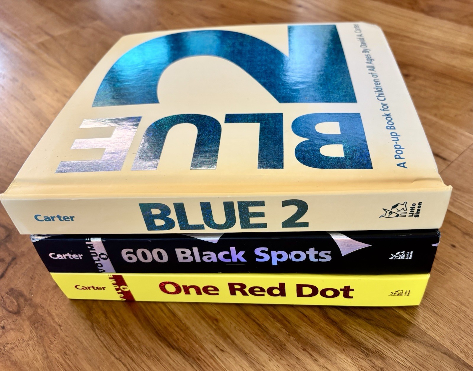 David A Carter Pop-Up Book Lot One Red Dot 600 Black Spots Blue 2 Hardcover