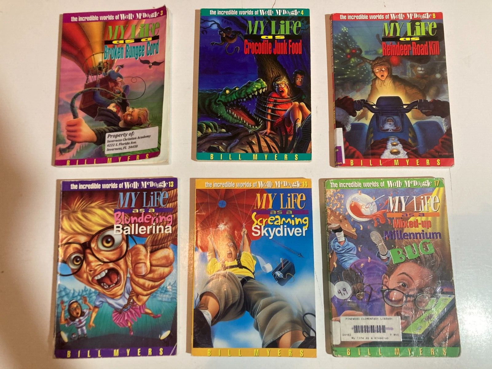 Lot WALLY McDOOGLE My Life as BILL MYERS road kill SCREAMING SKYDIVER Lot of 6