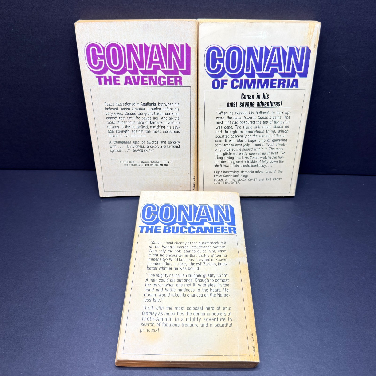 CONAN Lot of 10: Cimmeria, Wanderer,Buccaneer,Avenger,Usurper,Raider,Magnificent