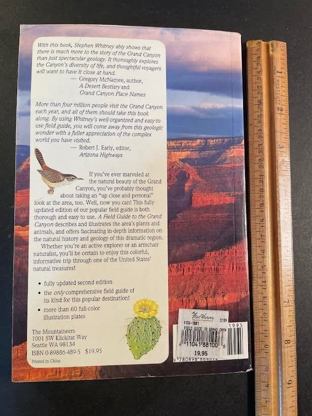 A Field Guide to the Grand Canyon by Whitney. 2nd edition. 269 pages. good cond.