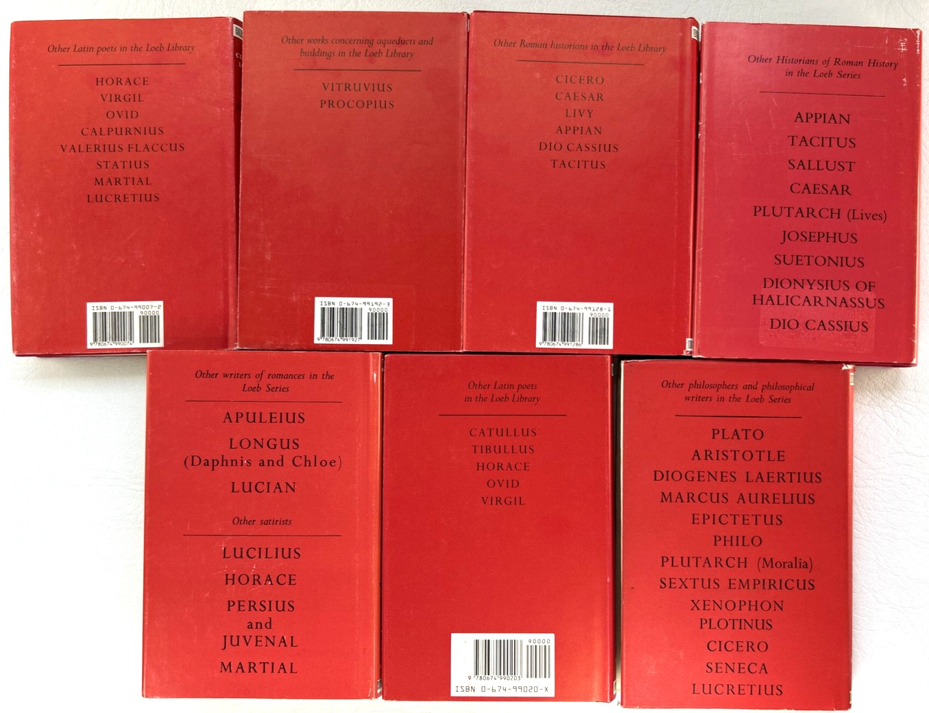 Loeb Classical Library Latin Authors 7 Vol Set Livy Petronius Sallust Harvard HC