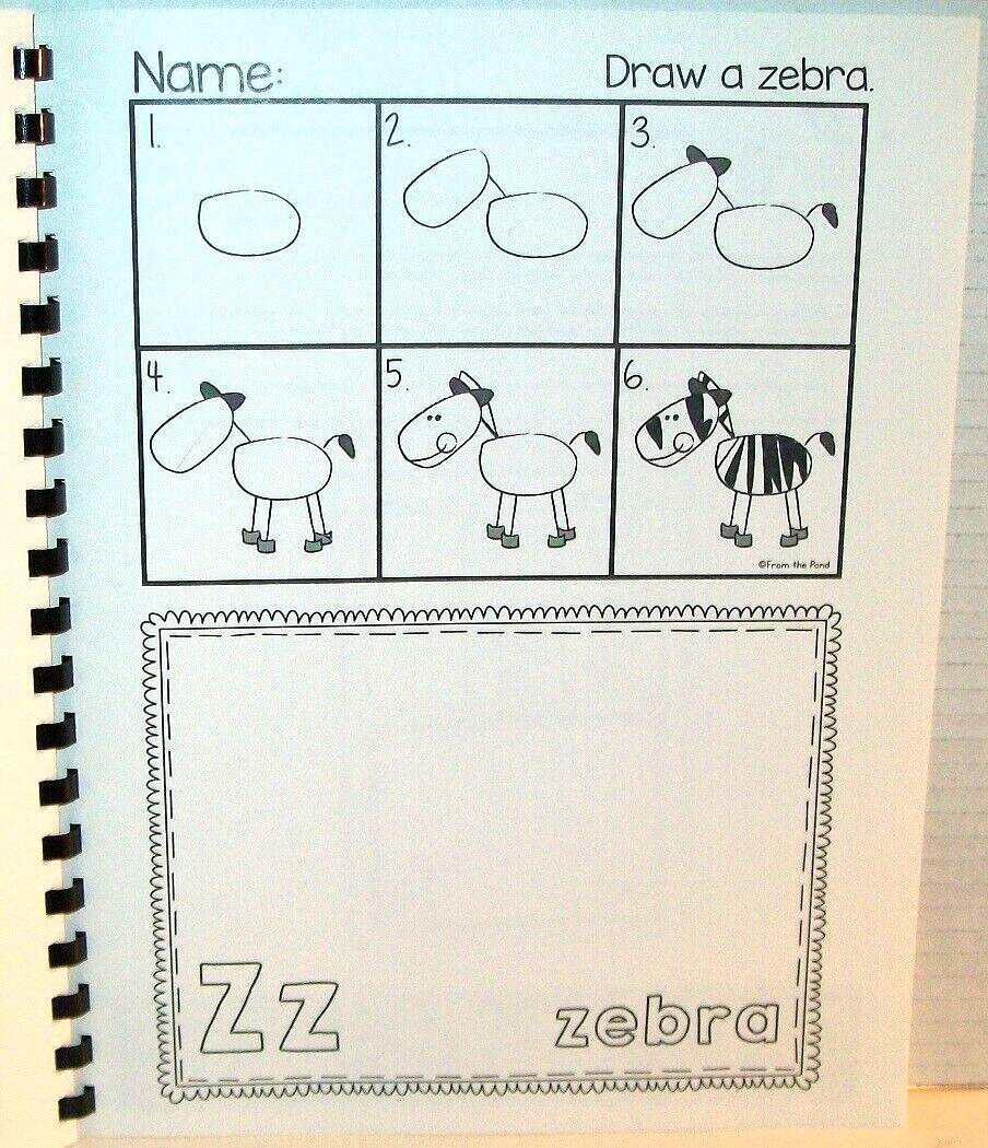 From The Pond – Alphabet Directed Drawing – 26 Fun Pages