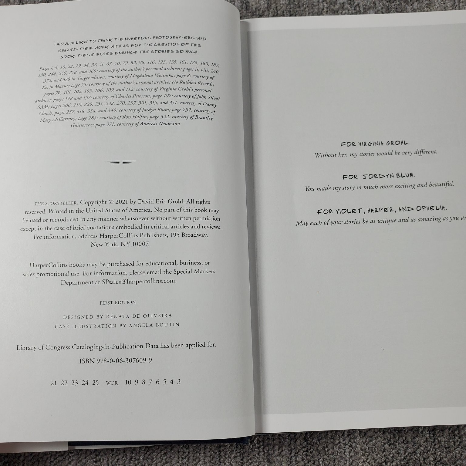 The Storyteller Dave Grohl 2021 First Edition Memoir Music Dey St.