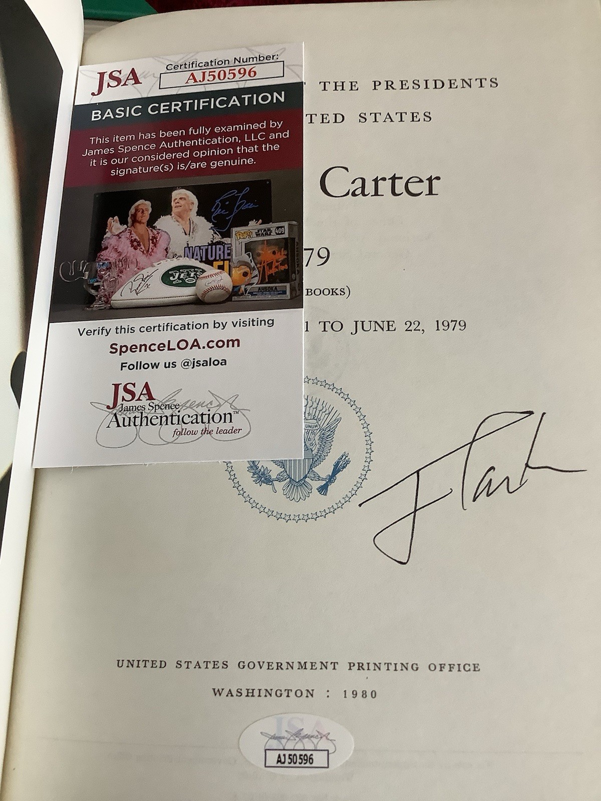 Public Papers of the Presidents U S JIMMY CARTER, 1977-81 9 VOL SET SIGNED JSA