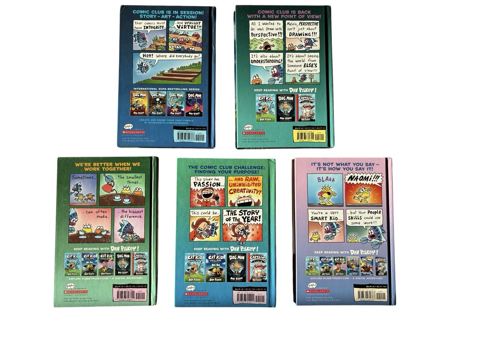 Cat Kid Comic Club #1-5 Hardcover Complete Set Dav Pilkey