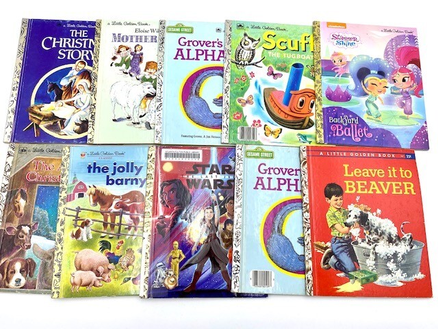 Little golden books 5 lot vintage collectable Disney Random Christmas kids