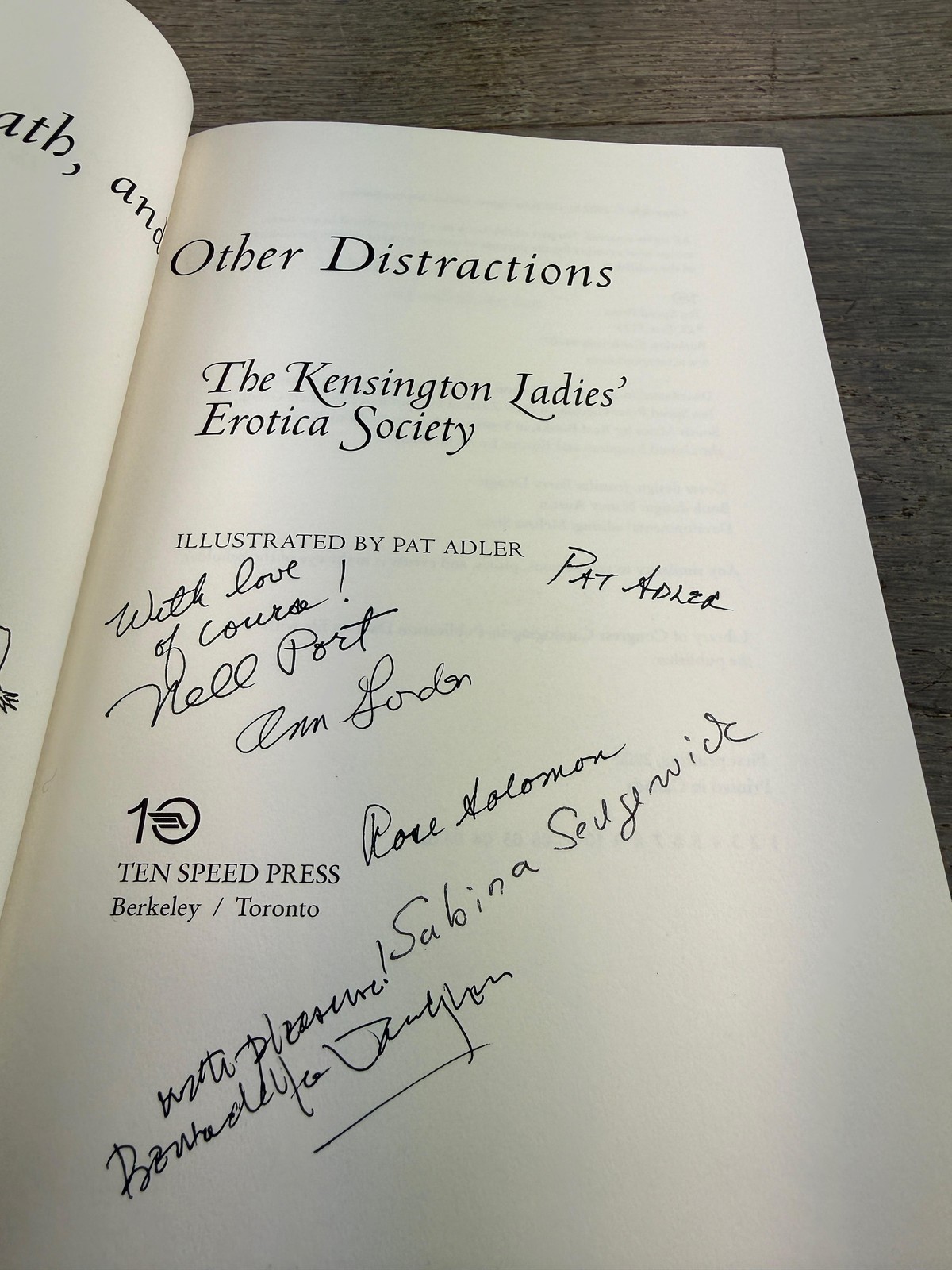 Sex, Death & Other Distractions Kensington Ladies Signed 1st HC 2002 Ten Speed