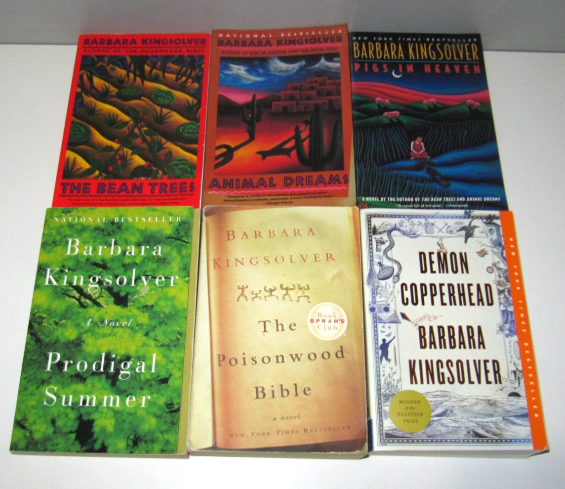 Lot of 6 Barbara Kingsolver books TPB Demon Copperhead Poisonwood Bible Bean Tre
