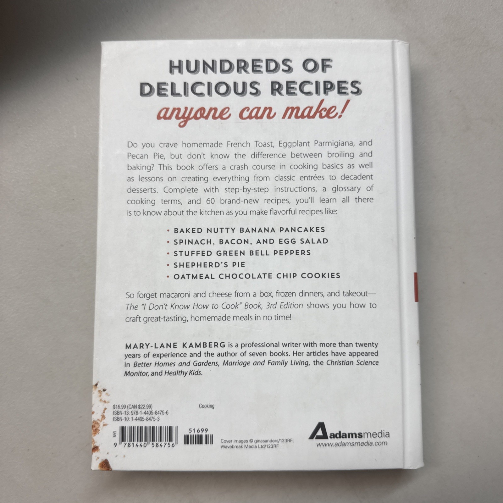 The “I Don’t Know How To Cook” Book Hardcover New – B8