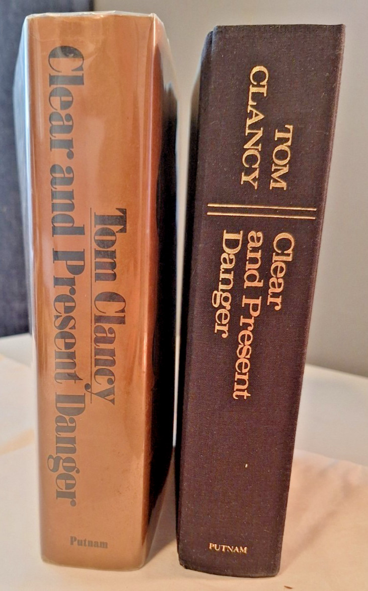 CLEAR and PRESENT DANGER By TOM CLANCY 1ST EDITION DJ A GOOD BOOK