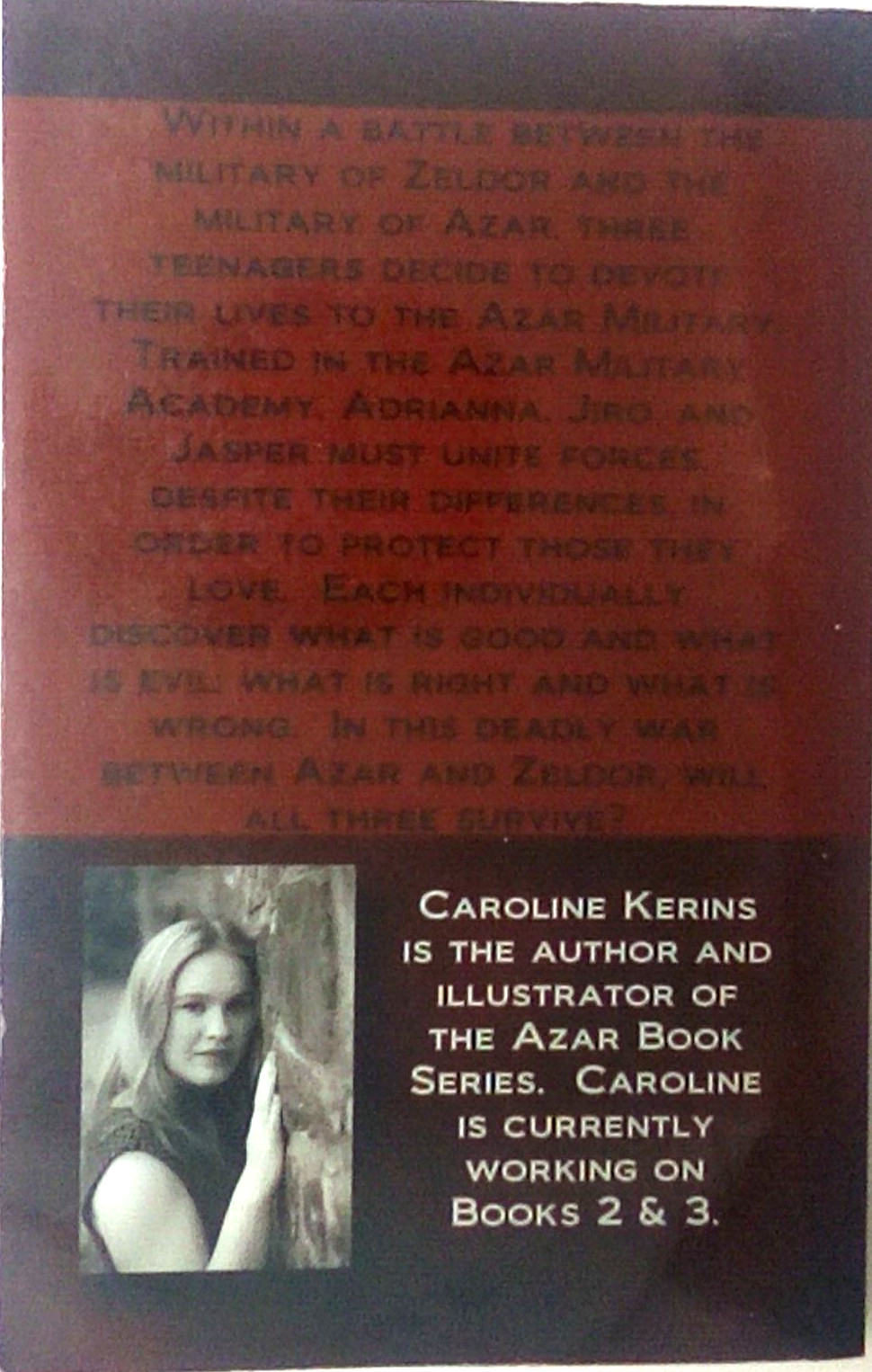 SIgned – Azar Book 1: Military Academy by Caroline Kerins Paperback Fantasy