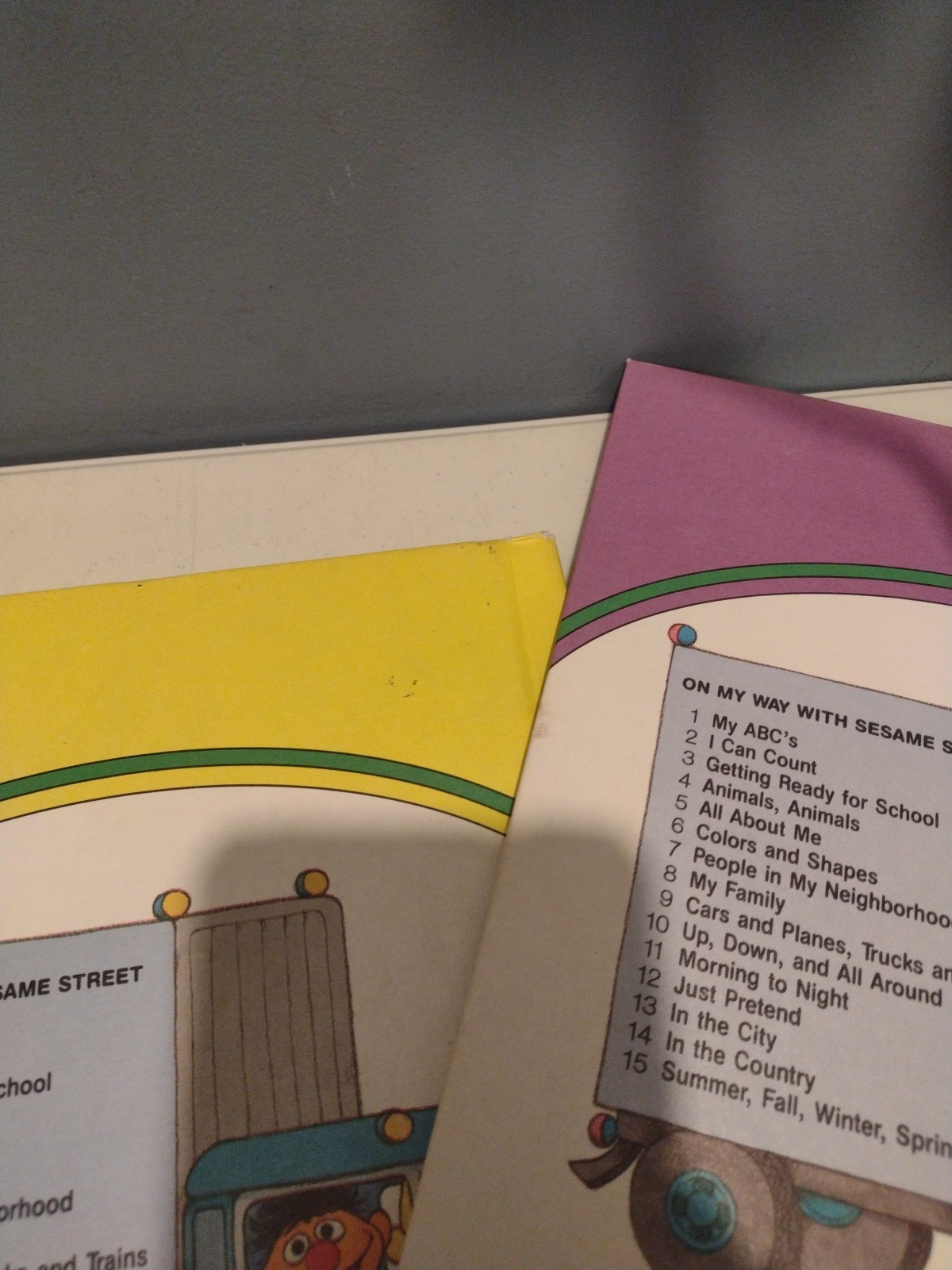1989 On My Way With Sesame Street Books Complete Set 1-15 CTW Funk & Wagnalls