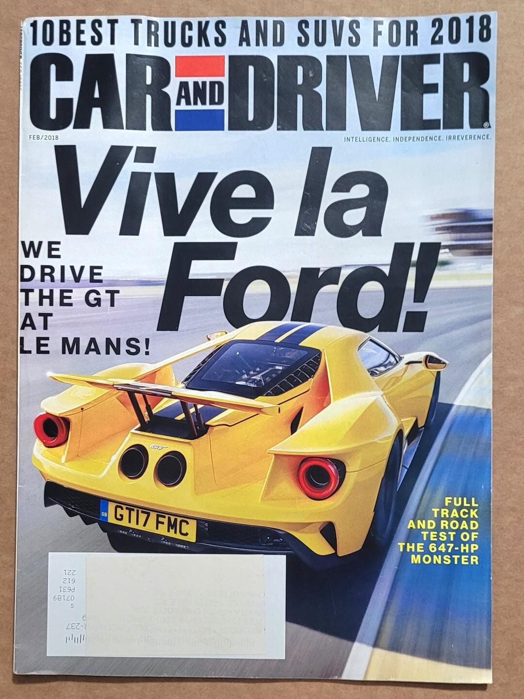 CAR AND DRIVER FEBRUARY 2018 Vive La Ford! (Magazine: Automotive, Cars) 88 PAGES