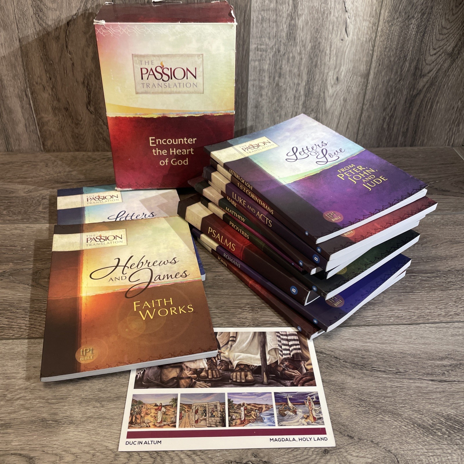 The Passion Translation 12-in-1 Set w/ SLIPCASE Box TPT Encounter Heart of God