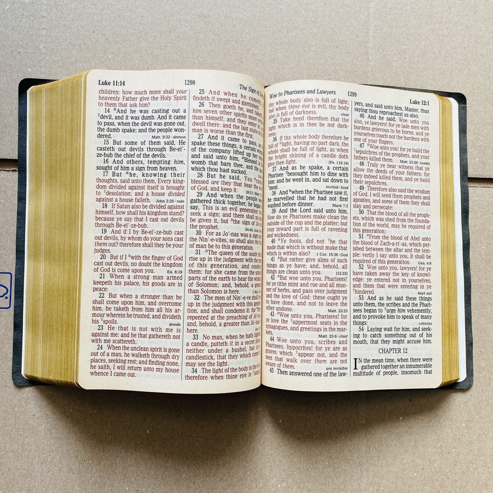 🔥1990, Nelson Regency Holy Bible King James Version Giant Print Red Letter