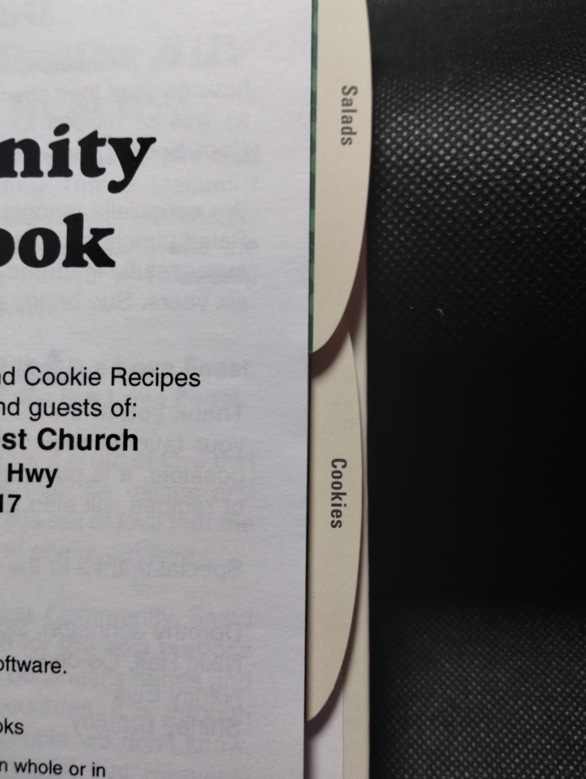 Methodist Church Cookbook Salads And Cookies / 2008 / 88 Plus Pages .