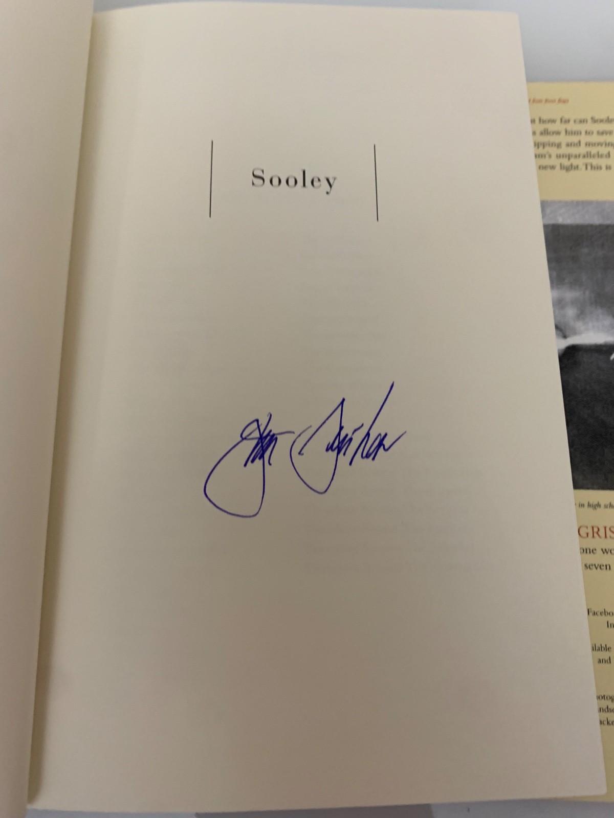 SIGNED John Grisham Sooley : A Novel 2021 HCDJ 1st Edition 1st Print VG+