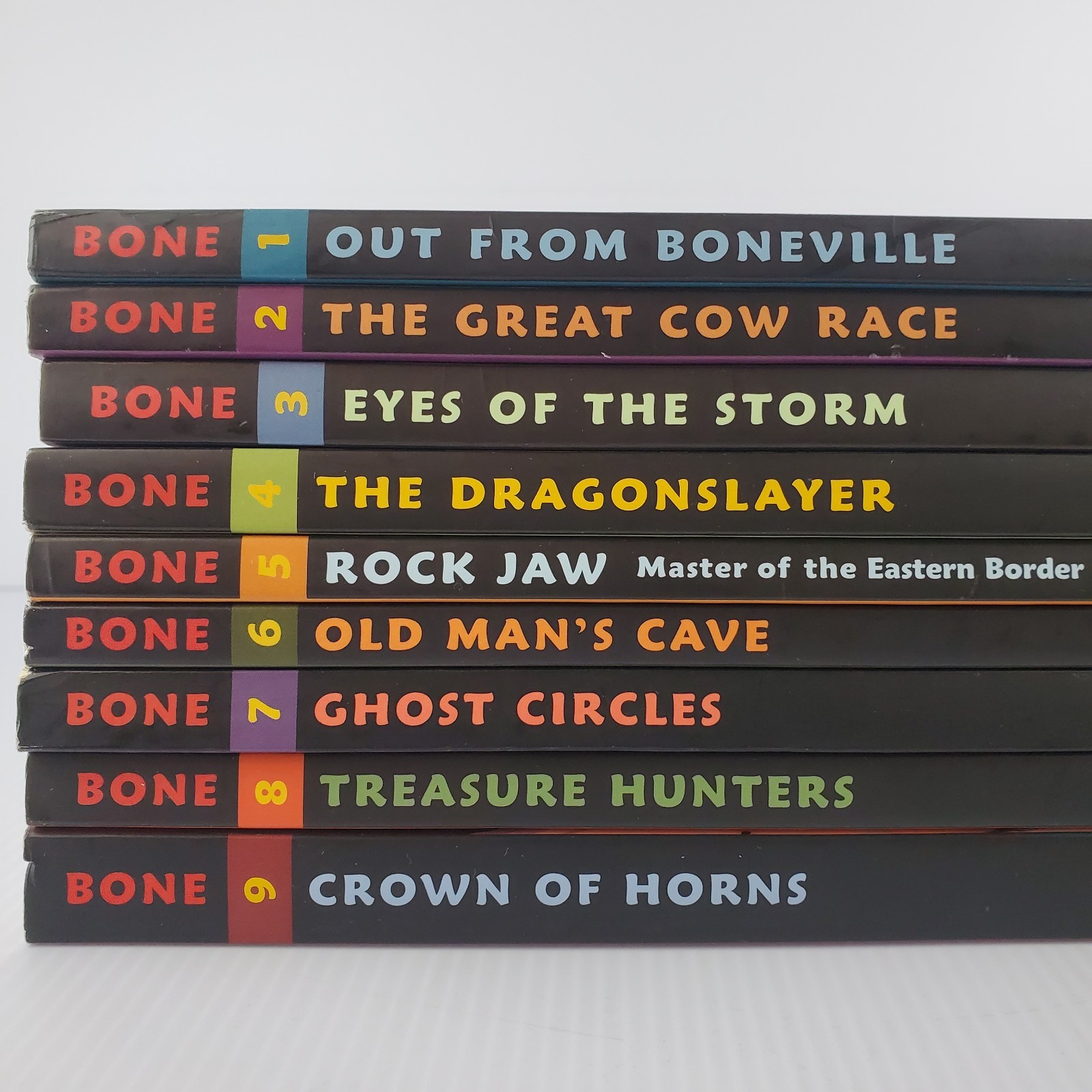 Jeff Smith Volumes 1-9 Bone Comic Series Graphix Scholastic Books Lot Graphic