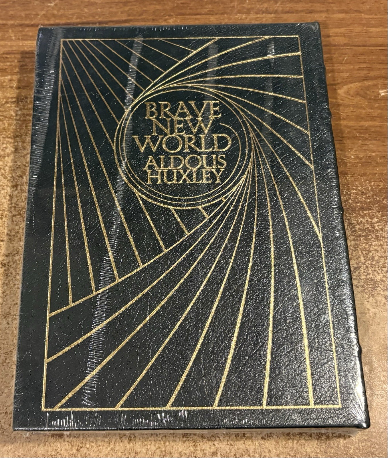 BRAVE NEW WORLD by Aldous Huxley HC BOOK Leather Bound EASTON PRESS Sealed!