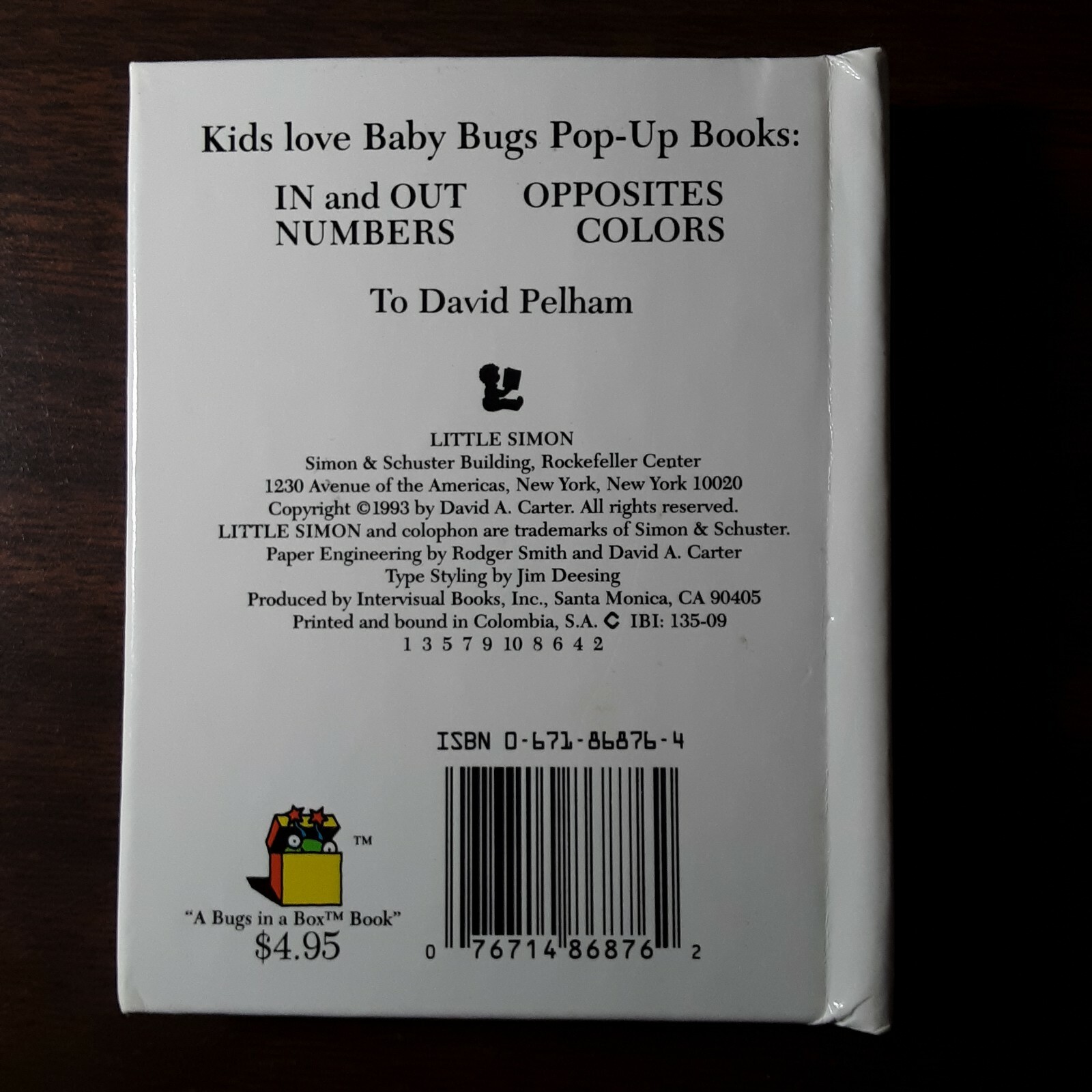 Counting – (Baby Bug Pop-Up Books) – by David A. Carter – 1993